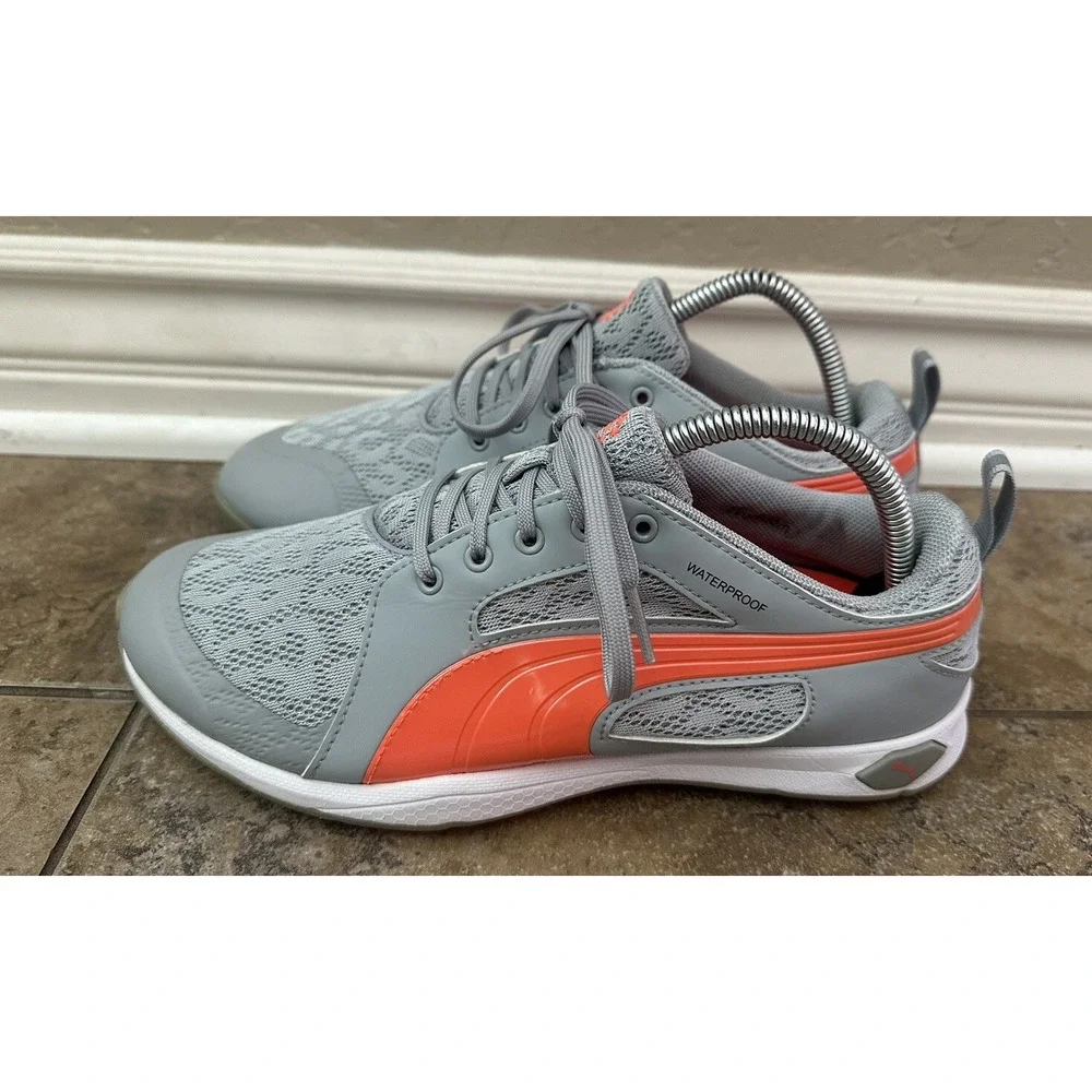 Puma Biofly Mesh Womens Golf Shoes Gray Orange Size 9 18867304 Waterproof